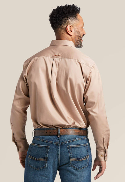 Ariat Khaki Solid Twill Classic Fit Shirt