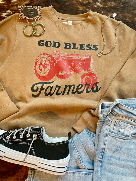 God Bless Farmers Crewneck