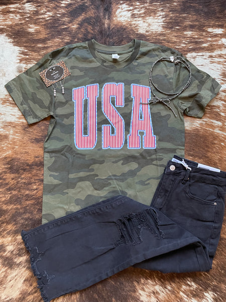 Camo USA Tee RTS