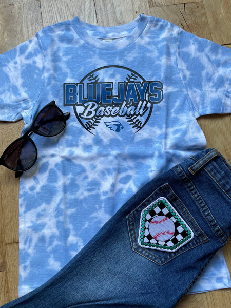 Kids Bluejay Baseball Tie Dye RTS