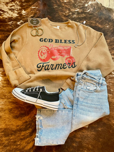 God Bless Farmers Crewneck