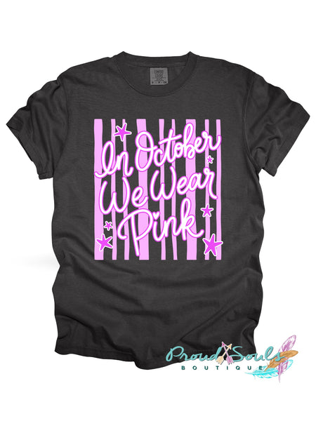 In October We Wear Pink Stars Tee PO
