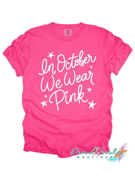 In October We Wear Pink Stars Tee PO