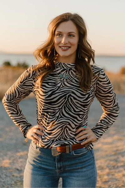 Cowgirl Safari Mesh Top