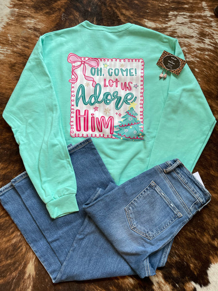 Oh Come Let Us Adore Him Crewneck RTS