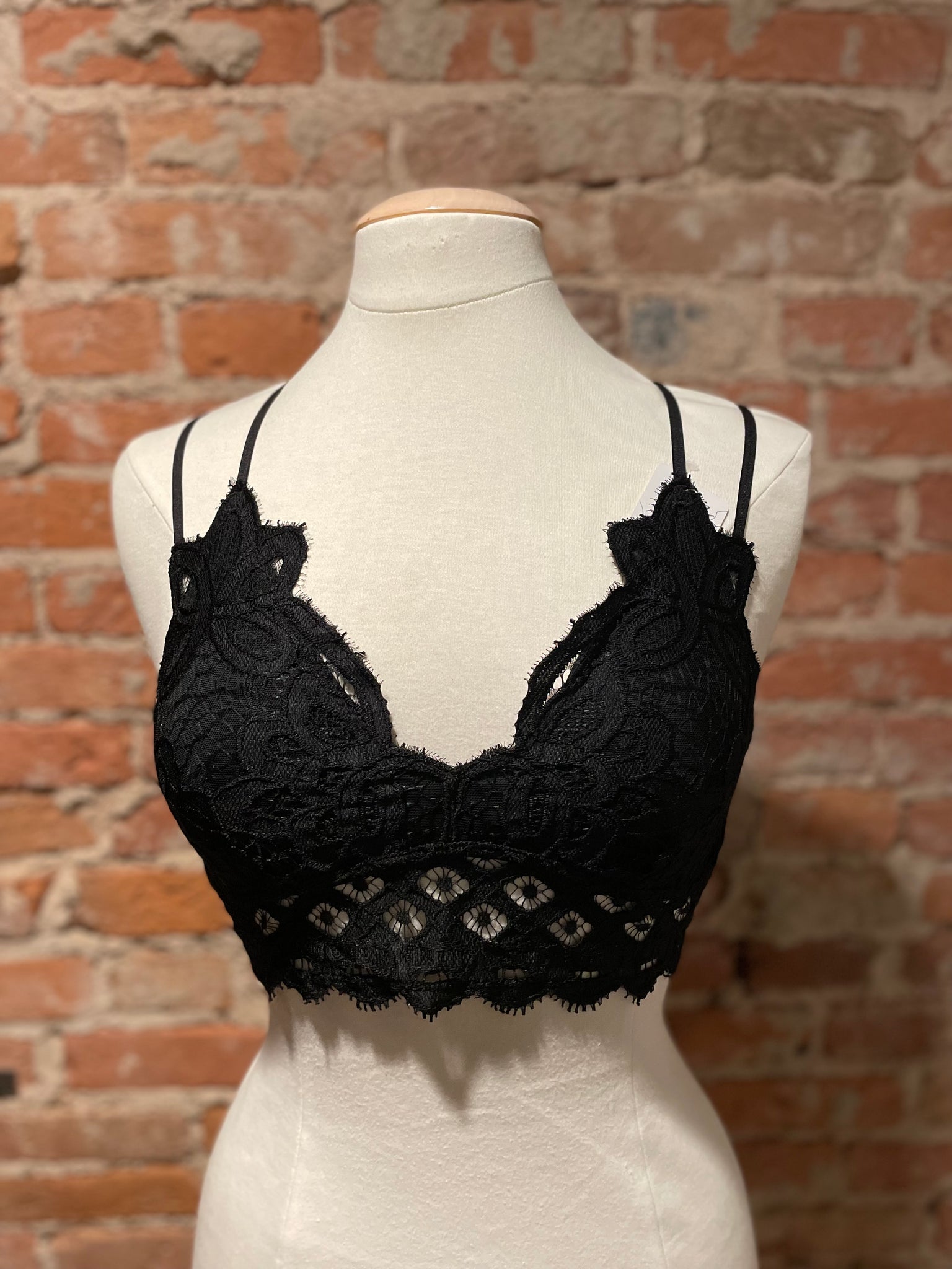 Black Crochet Lace Bralette FT0918