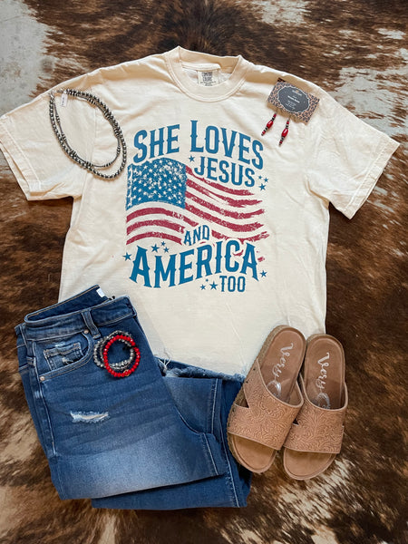 She Loves Jesus Tee RTS