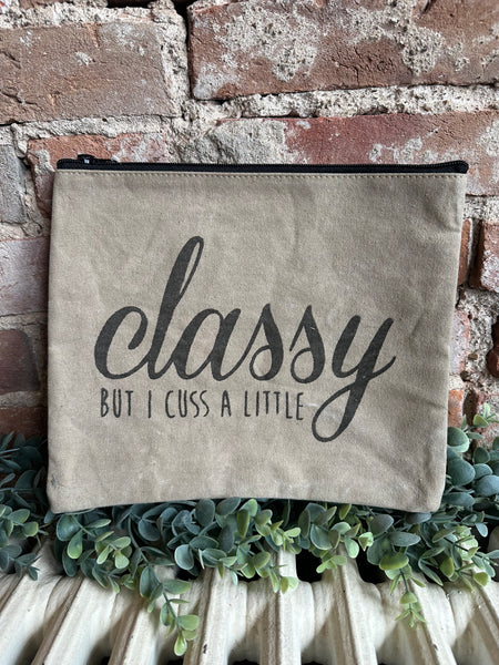 Classy But I Cuss a Little Makeup Bag (R)