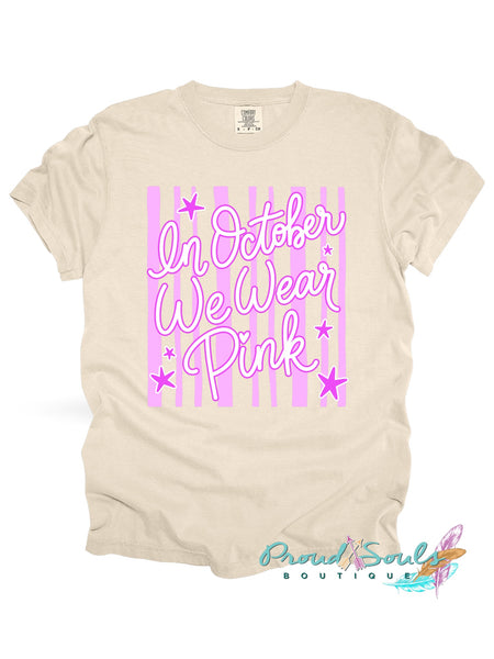 In October We Wear Pink Stars Tee PO