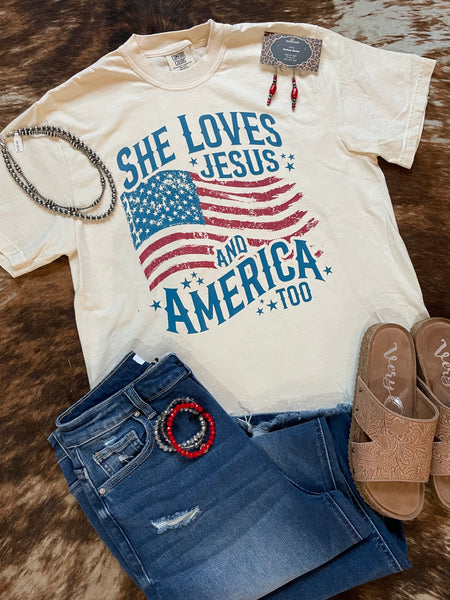 She Loves Jesus Tee RTS