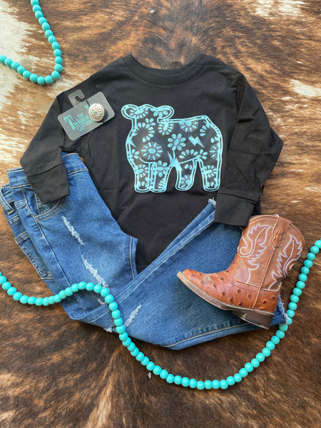Kids Turquoise Calf Tee RTS