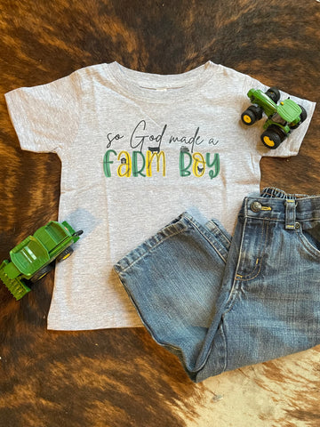 Kids God Made a Farm Boy Green