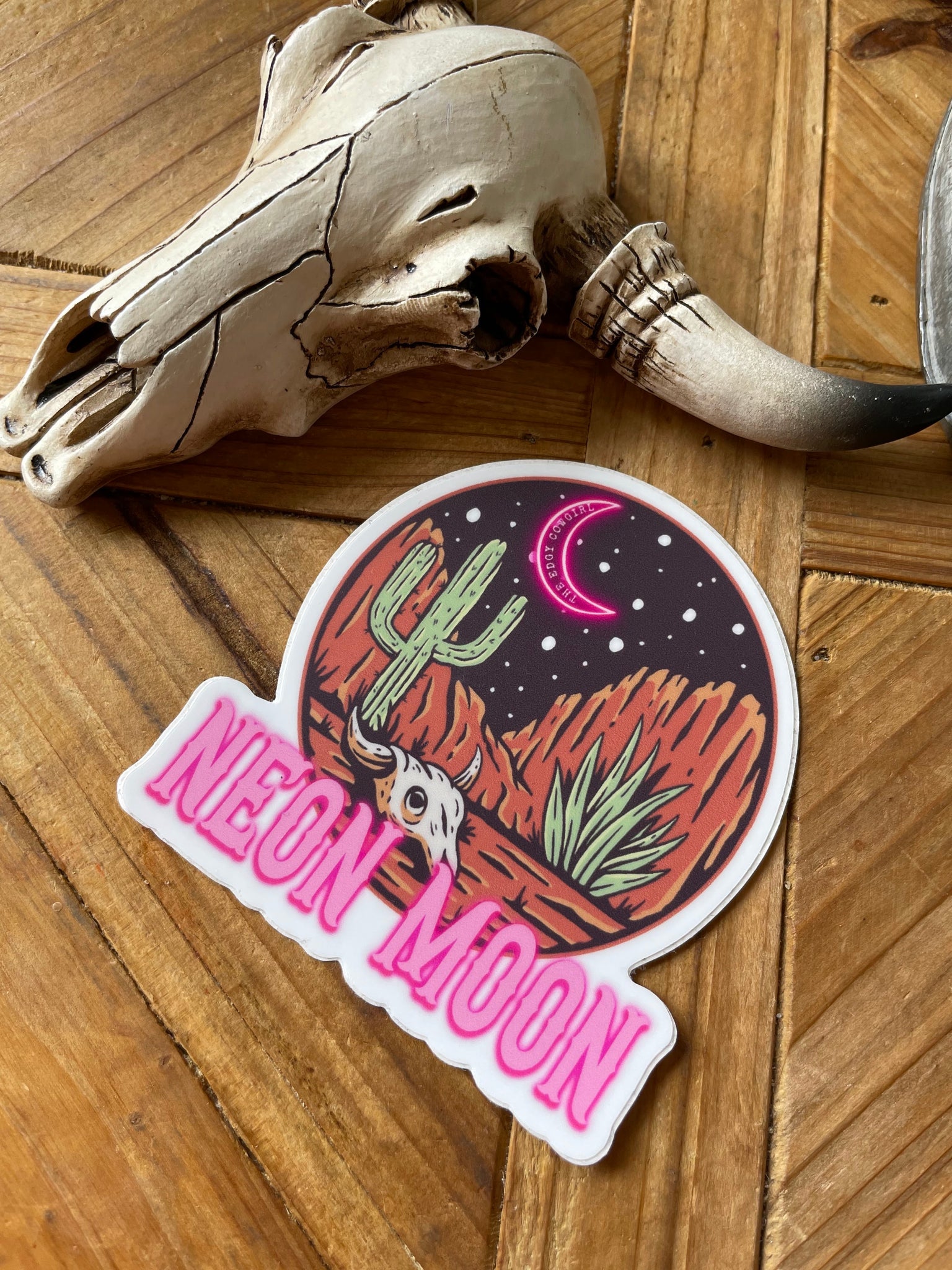Neon Moon Sticker