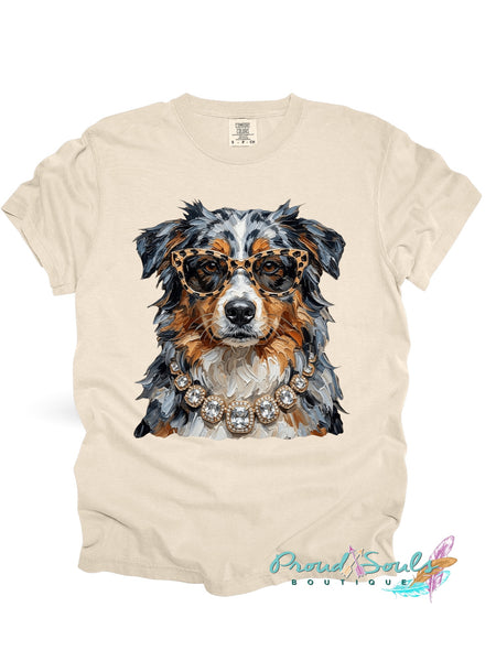Glam Australian Shepherd  Tee PO