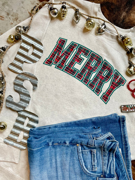 Merry Plaid Crewneck