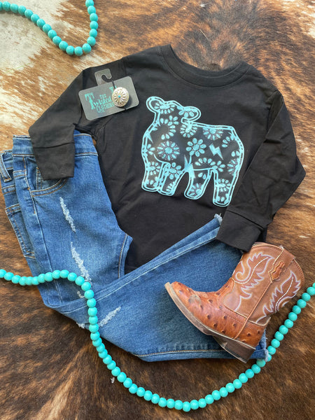 Kids Turquoise Calf Tee RTS