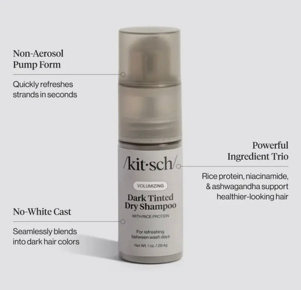 Volumizing Rice Protein Dry Shampoo-Dark Tinted 1 oz