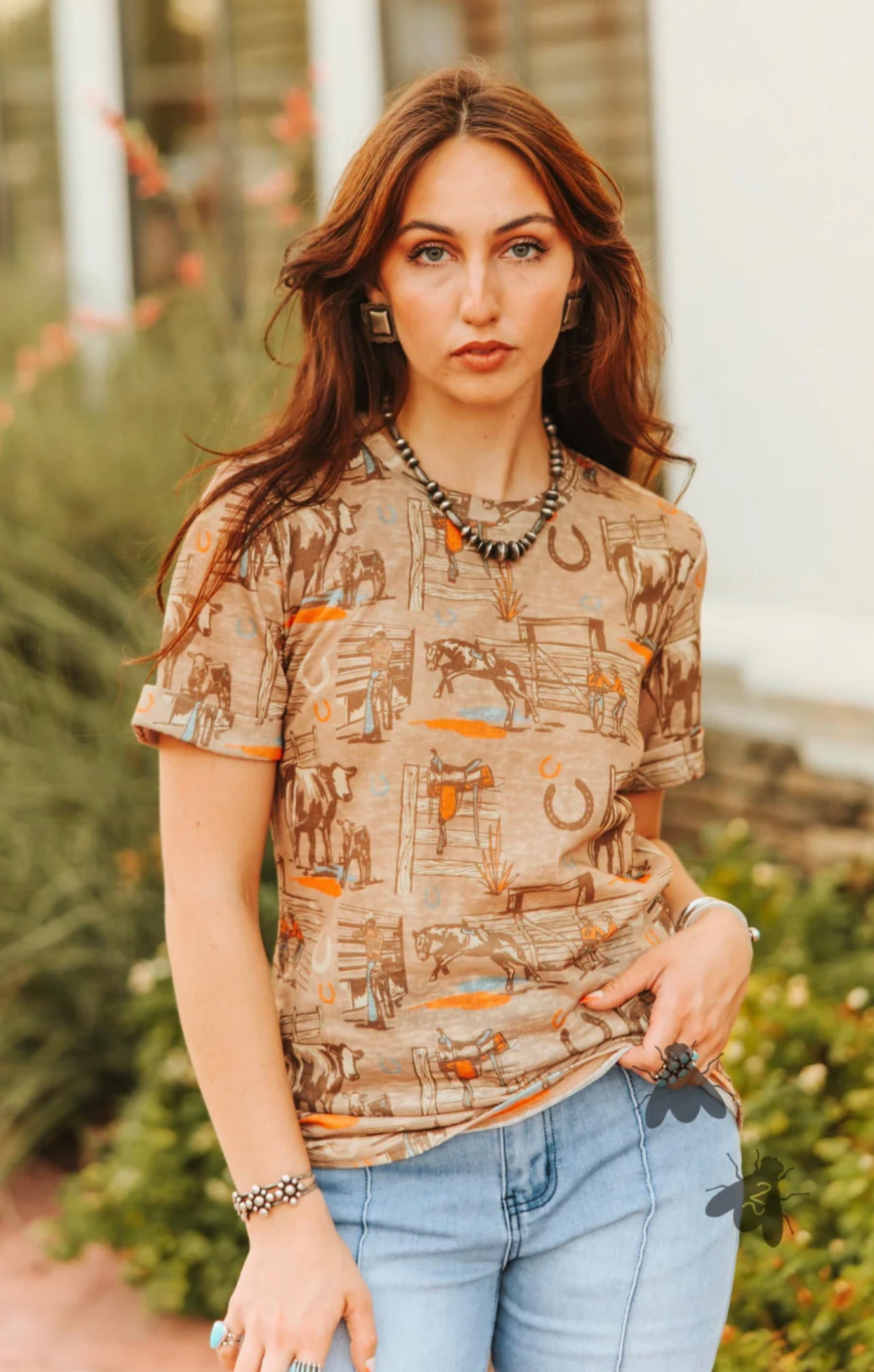 Sunset Ranch Tee Retro