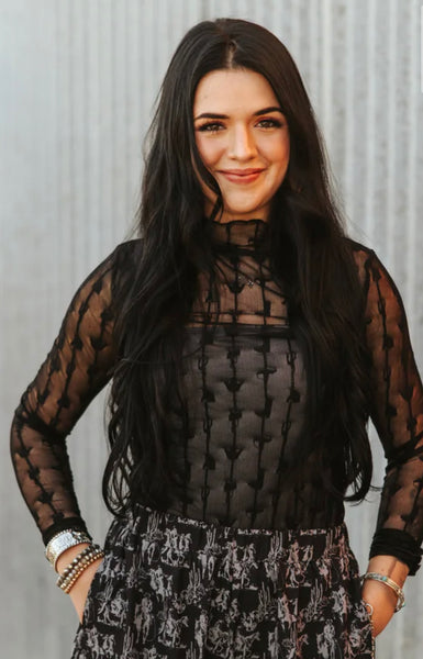 Lariat Lace L/S Midnight Top