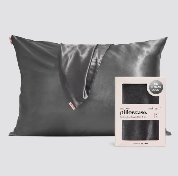 Standard Satin Pillowcase - Charcoal