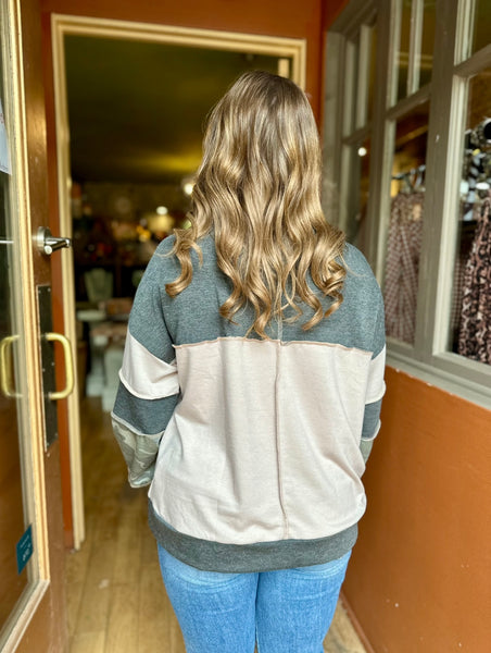 French Terry Camouflage Top HT7270A