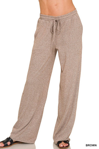 Brown Drawstring Pants HP-2344Y