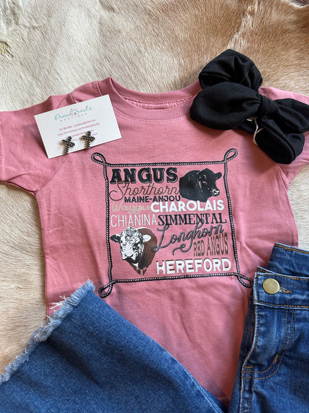 Mauve Cattle Breeds Tee