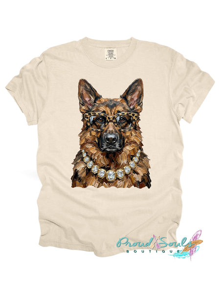 Glam German Shepherd Tee PO