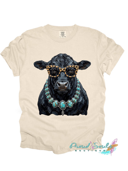 Western Glam Angus Turquoise Tee PO