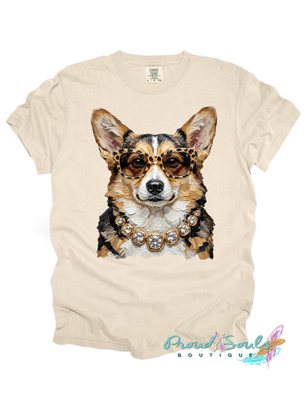 Glam Tri Corgi Tee PO