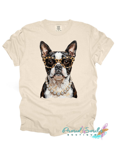 Glam Boston Terrier Tee PO