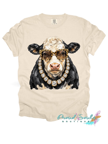 Glam Baldy Cow Tee PO