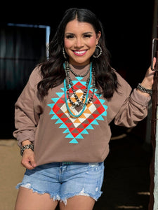 Ryanne's Fall Aztec Sweatshirt