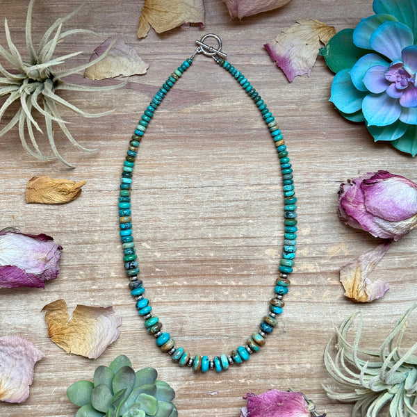 Sterling Silver Saucer Necklace – 19” – 5 mm Rondelle Beads