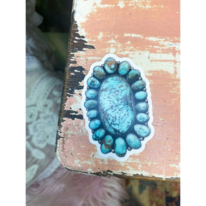 Oval Turquoise Stone Sticker