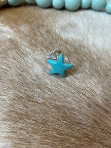 Turquoise Adjustable Star Ring - M