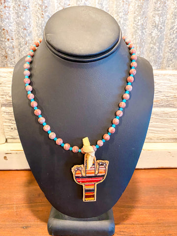 Serape Saguaro Necklace